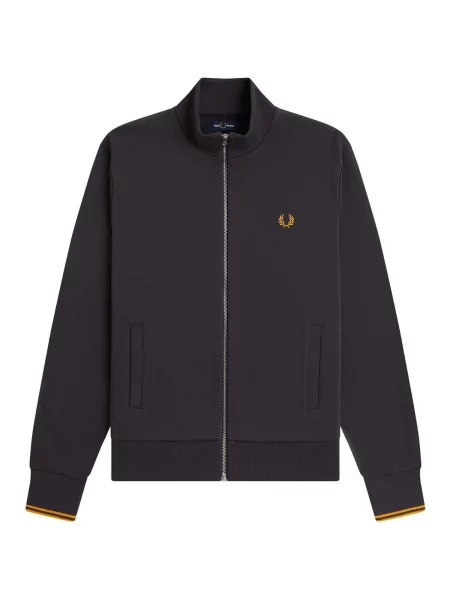 Mikina na zips Fred Perry sivá