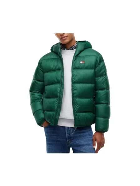 Kurtka Tommy Hilfiger z kapturem zielona