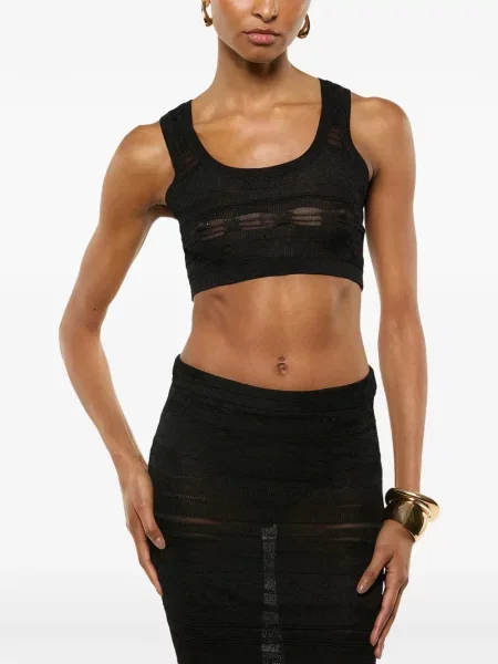 Cropp top Laneus tricotate negru