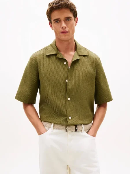 Tommy Hilfiger Cămașă PERFORMANCE verde