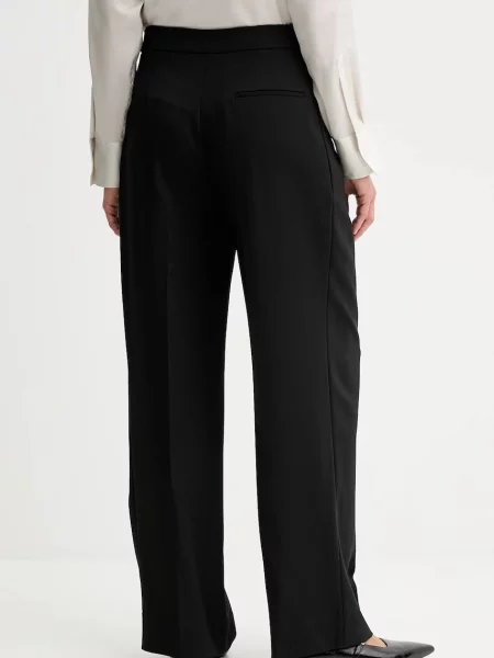 Kalhoty Calvin Klein high waist černá