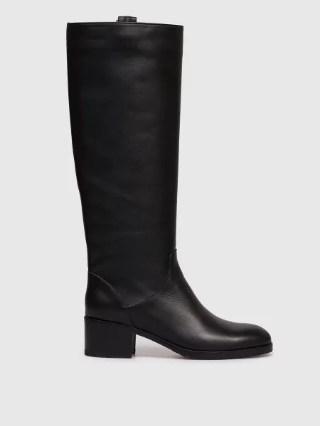 Шкіряні чоботи з ланцюжком моніль Doucal's чорні