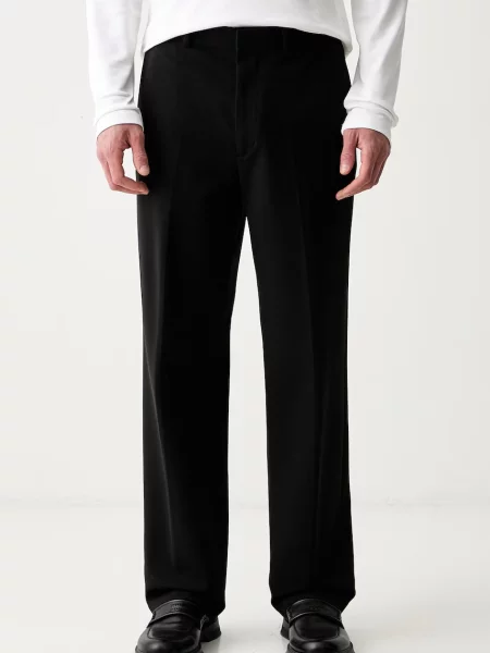 Calvin Klein pantaloni de costum pentru bărbați cu vâscoză negru