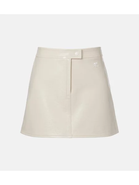 Fustă din piele Courreges alb