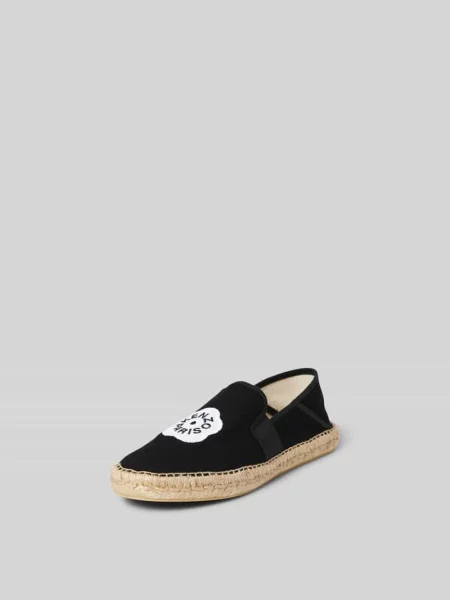 Espadryle z detalem z logo Kenzo czarne