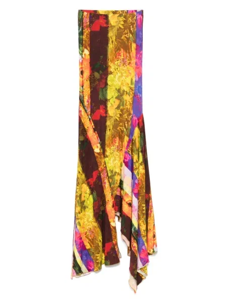 Fusta maxi Barbara Bologna cu imagine maro