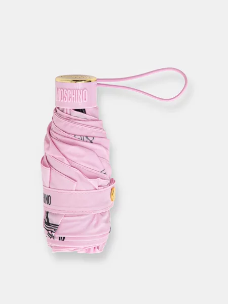 Moschino umbrelă pliabilă roz