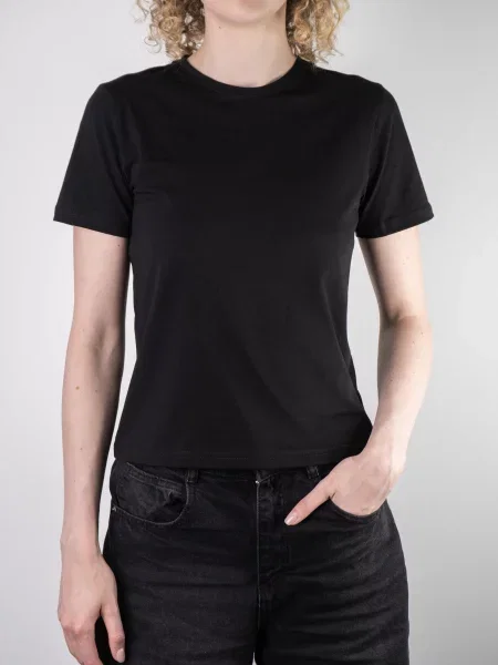 Elegante Футболка Бавовна/еластан чорний