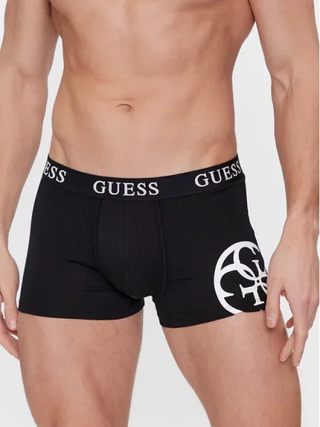 Hlačke Guess črna