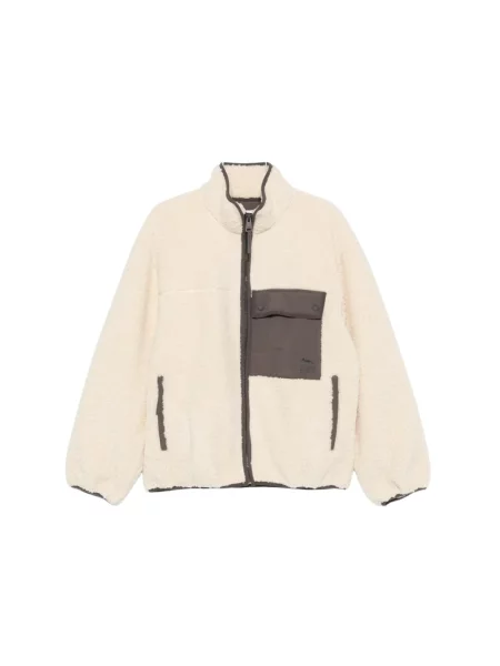 Kurtka Maison Kitsune polarowa beżowa