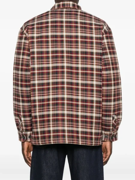 Cămașă Carhartt Wip în carouri maro