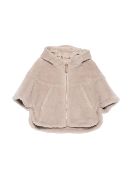 Kurtka Max Mara wełniana typu teddy beżowa