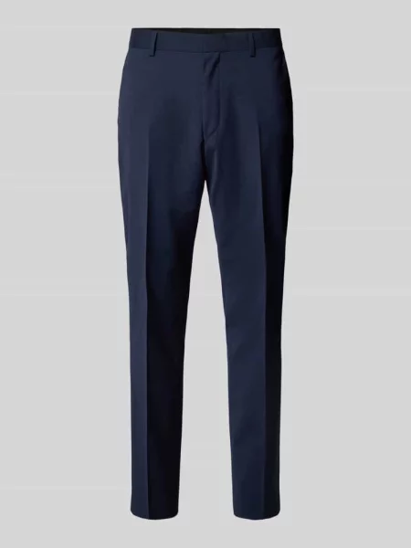Spodnie garniturowe o kroju regular fit z dodatkiem wełny model „Tenutas” Tiger Of Sweden niebieskie