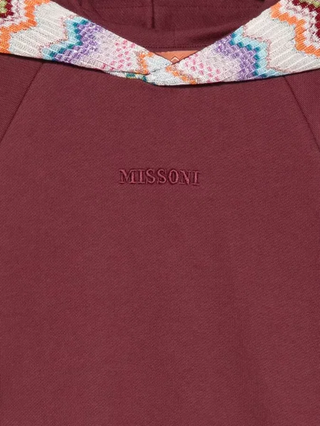Bluza z kapturem dziecięca Missoni czerwona