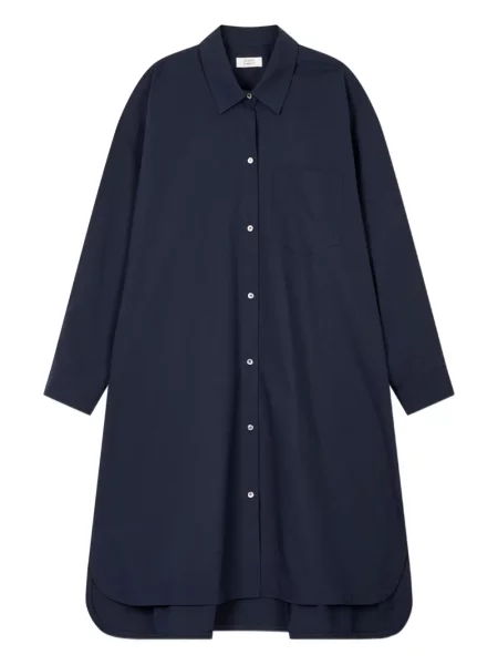 Rochie tip cămașă Studio Tomboy lungă de costum albastru