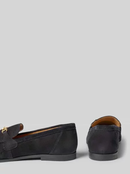 Loafersy z naturalnej skóry bydlęcej model Gimble' Gant granatowe