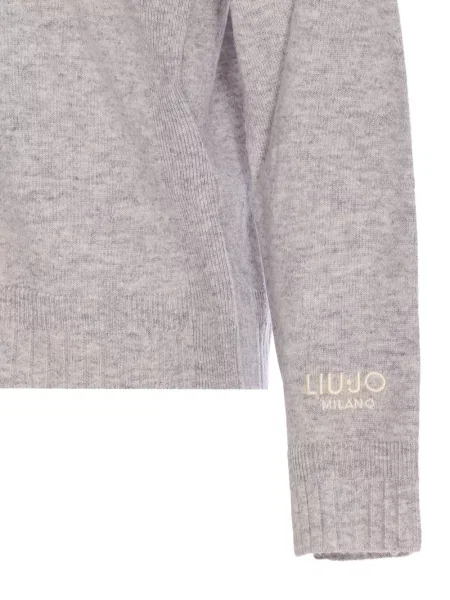 Top Liu Jo cu decolteu rotund gri