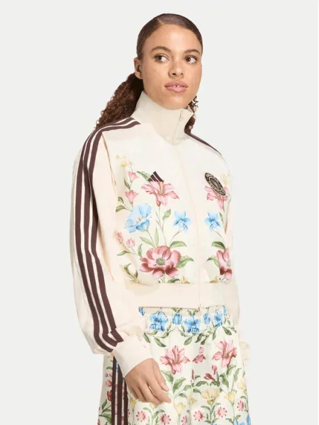 Adidas prijelazna jakna za žene x Farm Rio bež