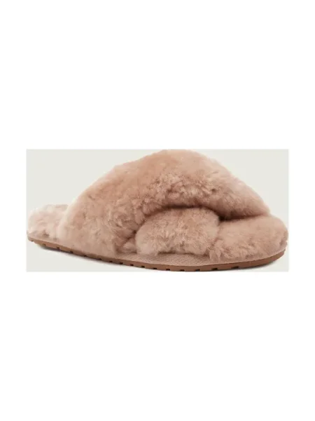 EMU Australia De lână papuci de casă Mayberry cu adaos de piele bej