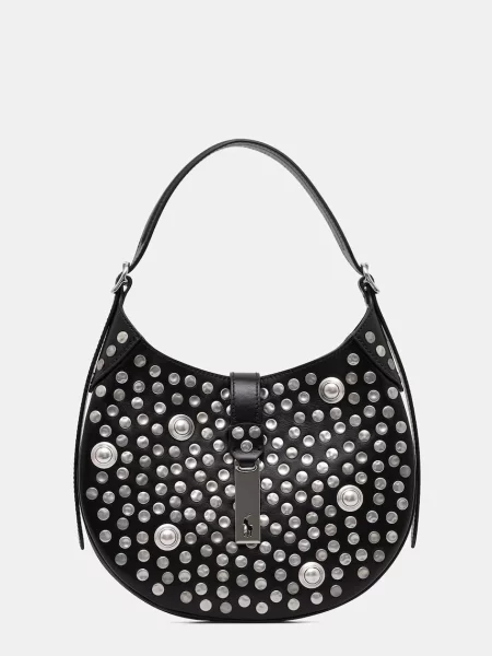 Polo Ralph Lauren geantă crossbody pentru femei din piele negru