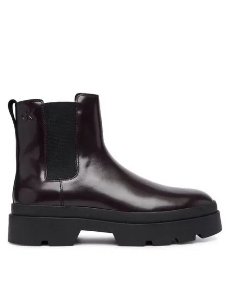 Calvin Klein Ghete Jodhpur Lugged Chelsea Boot Matt Lth închis maro