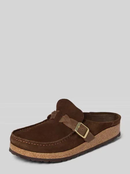 Kapcie z naturalnej skóry welurowej model Buckley' Birkenstock