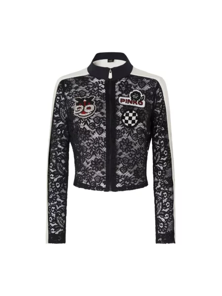 Pinko bluza z aplikacją czarny