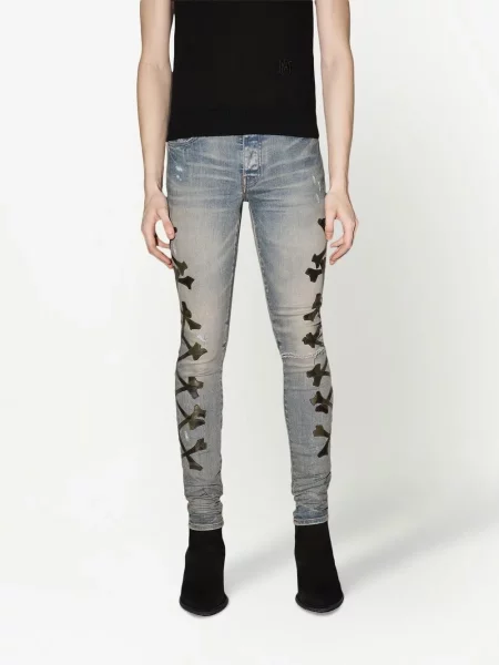 Liesas skinny fit džinsai Amiri mėlyna
