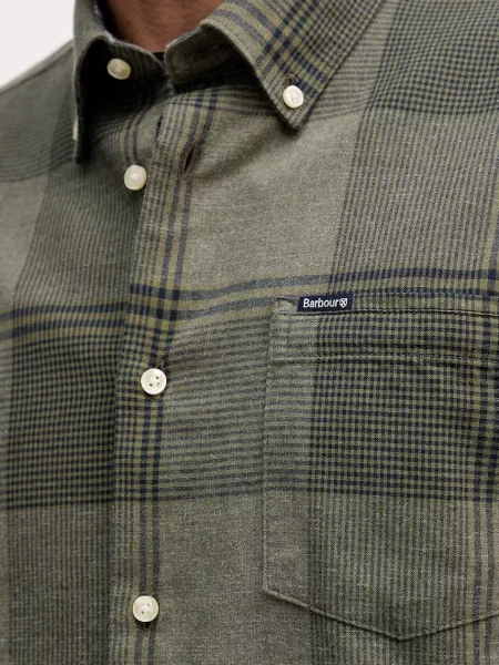 Сорочка Barbour Heaney slim комір button-down зелений