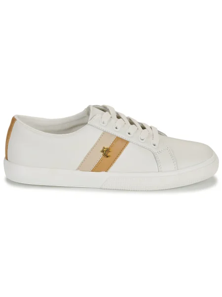 Čipkované tenisky Lauren Ralph Lauren biela