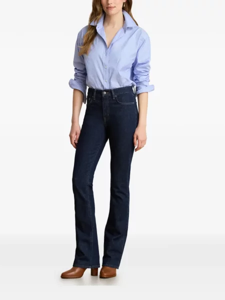 Lung cămașă Lauren Ralph Lauren albastru