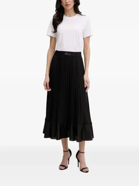 Tricou Karl Lagerfeld cu broderie alb