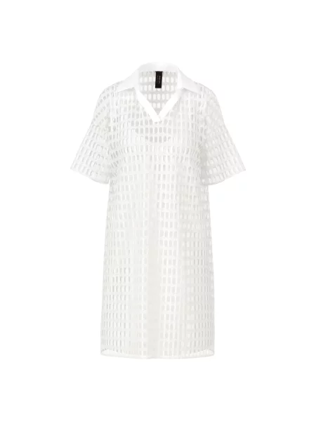 Sukienka Marc Cain z siateczką z siateczki biała