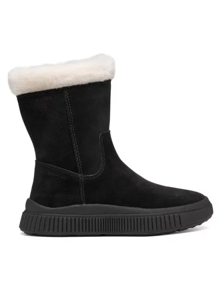 Geox Ботуши J Laquinny Girl Wpf M черен
