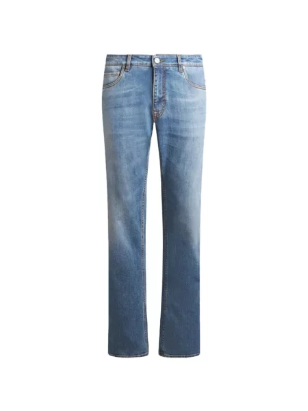 Jeansy straight leg Etro niebieskie
