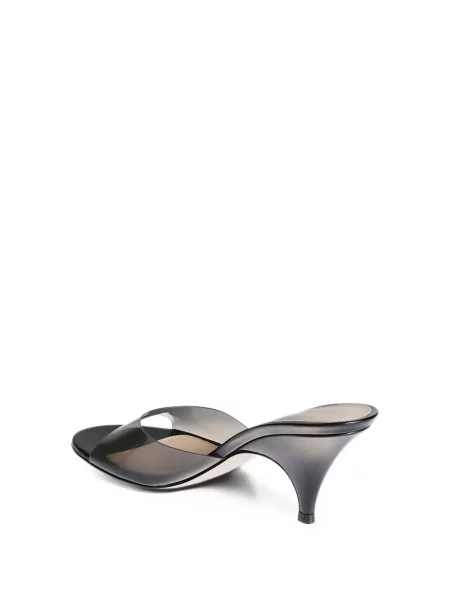 Papuci tip mules Gianvito Rossi cu bretele negru