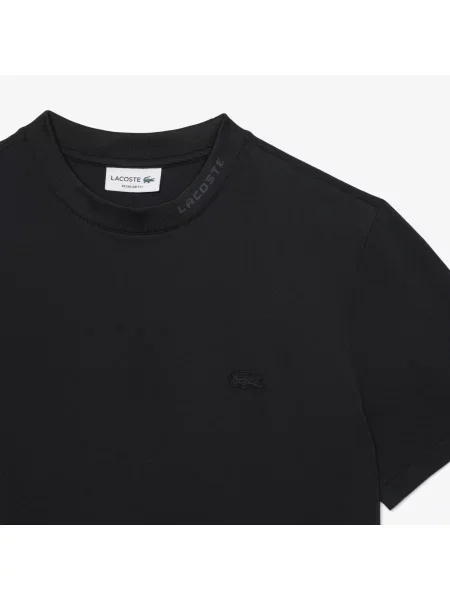 Lacoste Żakardowy T-Shirt Piké Z Logo Commuter czarny