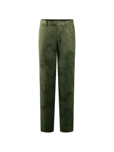 Pruhované kalhoty Shanghai Tang zelené