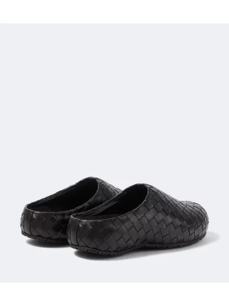 Papuci tip mules Bottega Veneta din piele negru