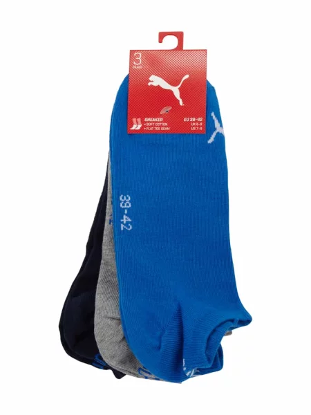 Skarpety z elastycznymi ściągaczami w zestawie 3 szt. Puma niebieskie