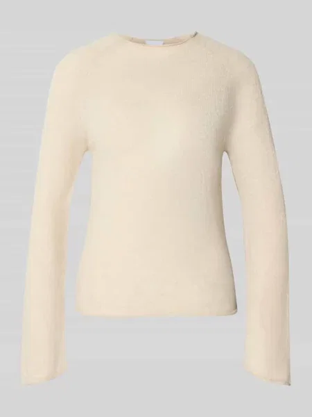 Sweter o kroju slim fit z domieszką mieszanki wełny i alpaki Comma beżowy