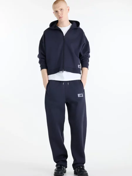 Флисовое худи New Balance синее