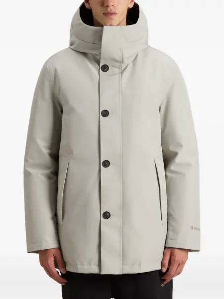 Geacă parka Woolrich cu glugă gri