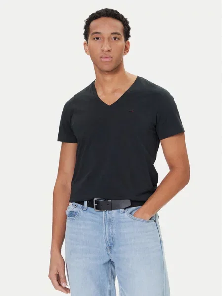 Tommy Jeans T-Shirt μαύρο
