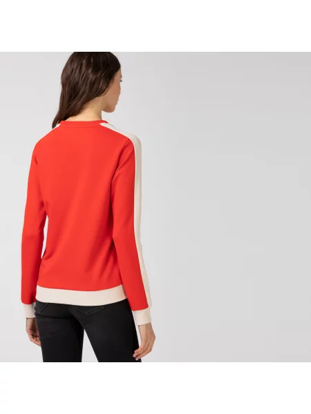 Толстовка Lacoste с круглым вырезом красная