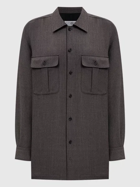 Сукня-сорочка міні Maison Margiela Mm6 коричнева