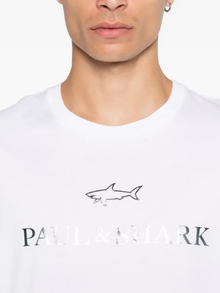 Тениска Paul & Shark с принт бяло