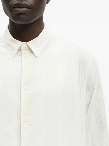 Cămașă Samsøe Samsøe cu dungi alb