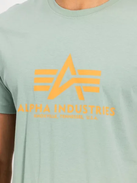 ALPHA INDUSTRIES Tricou mentă / portocaliu verde