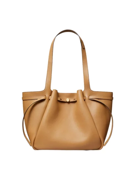 Tory Burch torebka skórzana Romy Tote beżowy